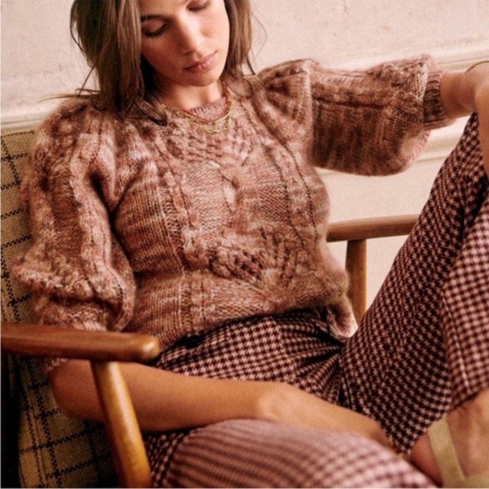 Sezane Guilia Puff Short Sleeve Jumper
